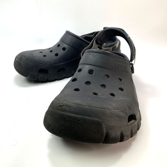 Mens Black Crocs Clogs Size 13 Adjustable Strap Iconic Comfort Lightweight Boho - Picture 2 of 13
